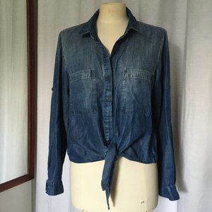 Bella Dahl tencel/lyocell tie front shirt size s